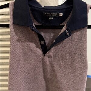 Banana Republic Men's Polo in Navy and Gray
